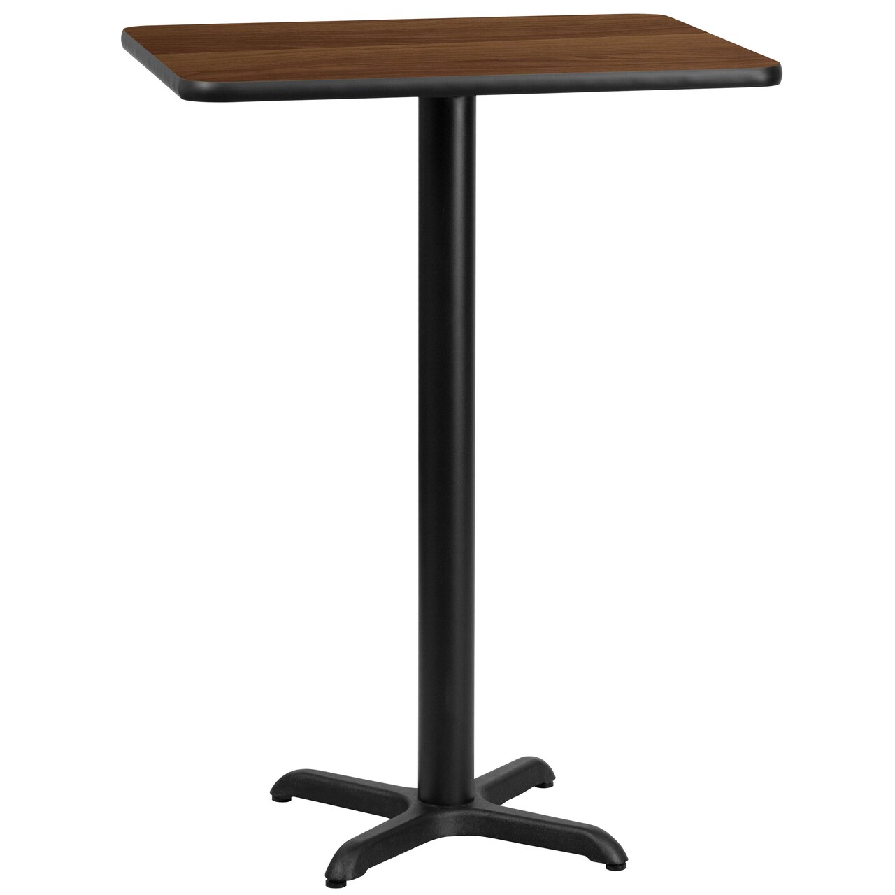 Emma and Oliver 24"x30" Rectangular Laminate Bar Table with 22"x22" Base